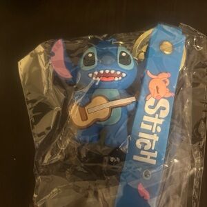 Blue Stitch Keychain with Guitar